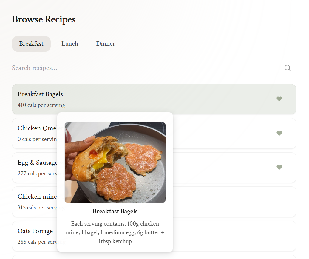 Meal planner in the ClarityWorks Notion system