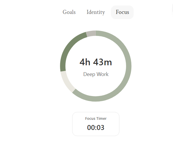 Pomodoro focus timer widget